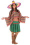 Creaciones Llopis Costume Adulte Mexicain - Poncho, Jupe et Chapeau - Taille L