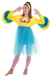 Creaciones Llopis - Déguisement Adulte Sorcière Yeux Grands Taille M (Vêtement, Diadème, Tulle, Guêtres)