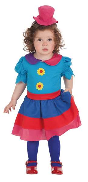 Creaciones Llopis - Déguisement bébé clown Crispina 0-12 mois - Robe et chapeau Creaciones Llopis - Déguisement bébé clown Crispina 0-12 mois - Robe et chapeau