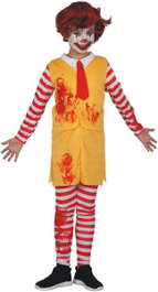 Creaciones Llopis Déguisement Clown Terror Burguer pour Enfant 3-6 Ans