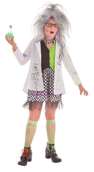 Creaciones Llopis T-S - Déguisement enfant scientifique fou avec blouse, taille unique