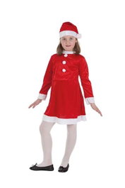 Creaciones Llopis - Costume Enfant Mère Noël Taille T-L (10-12 Ans) pour Fille ou Garçon