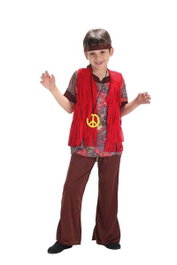 Creaciones Llopis Déguisement Hippie pour Enfants 3-6 ans, Taille 4-6 ans