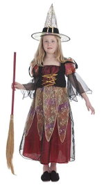 Creaciones Llopis Déguisement de Sorcière Bordeaux Taille S (3-6 ans)