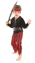 Creaciones Llopis Disfraz Infantil Pirata Rojo T-M 7-9 Años