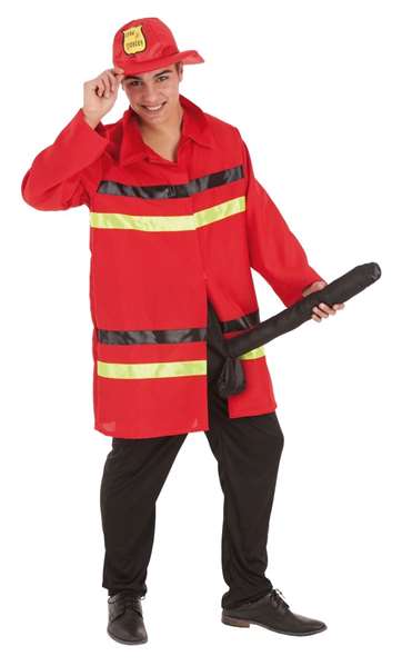 Creaciones Llopis - Déguisement adulte pompier avec lance d'incendie - Taille M/L