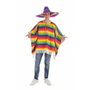 BigBuy Carnival Déguisement Adulte Poncho Mexicain Arc-en-ciel Taille L