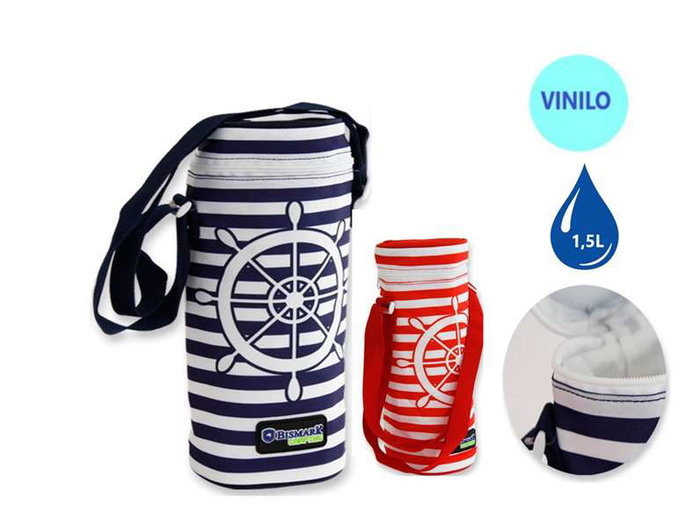 Poessa Glacière isotherme ronde polyester 1,5 L 10x33 cm - Modèles assortis (Bleu marine/Rouge) Poessa Glacière isotherme ronde polyester 1,5 L 10x33 cm - Modèles assortis (Bleu marine/Rouge)