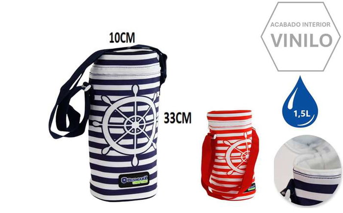 Poessa Glacière isotherme ronde polyester 1,5 L 10x33 cm - Modèles assortis (Bleu marine/Rouge) Poessa Glacière isotherme ronde polyester 1,5 L 10x33 cm - Modèles assortis (Bleu marine/Rouge)