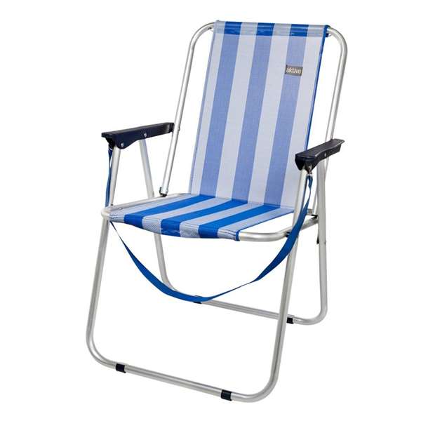 Color Baby - Silla Playa - Chaise pliante fixe en aluminium pour la plage, marin, dimensions 44x45x76 cm
