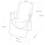 Color Baby - Silla Playa - Chaise pliante fixe en aluminium pour la plage, marin, dimensions 44x45x76 cm