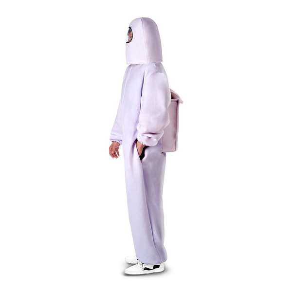 My Other Me Déguisement Among Us Impostor Blanc Multicolor Taille M avec Cagoule et Combinaison à Fermeture Éclair et Poches