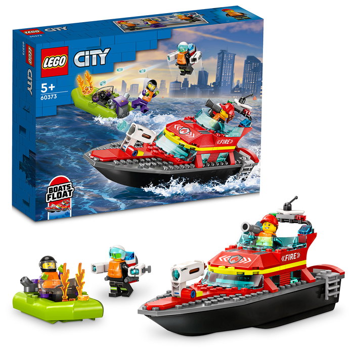 LEGO City 60373 Le Bateau de Sauvetage des Pompiers