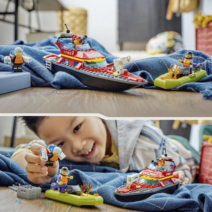 LEGO City 60373 Le Bateau de Sauvetage des Pompiers