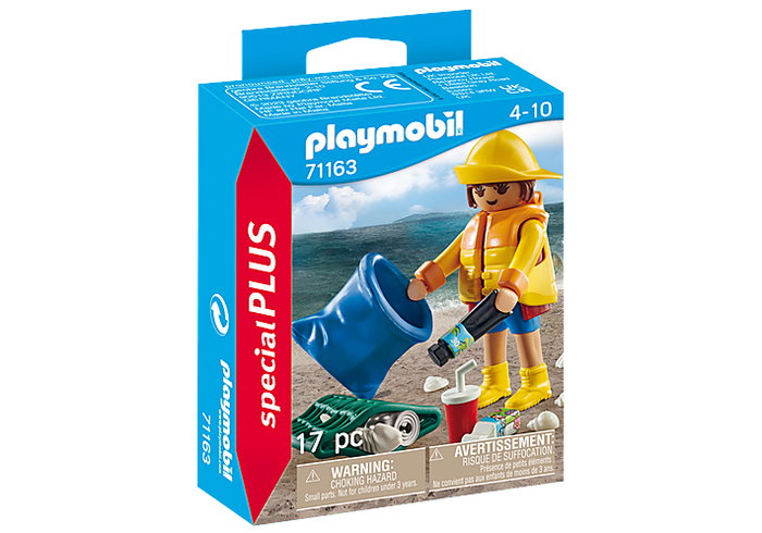 Playmobil Special Plus Écologiste avec Sac Poubelle et Accessoires Plage, Jeu dès 4 Ans Playmobil Special Plus Écologiste avec Sac Poubelle et Accessoires Plage, Jeu dès 4 Ans