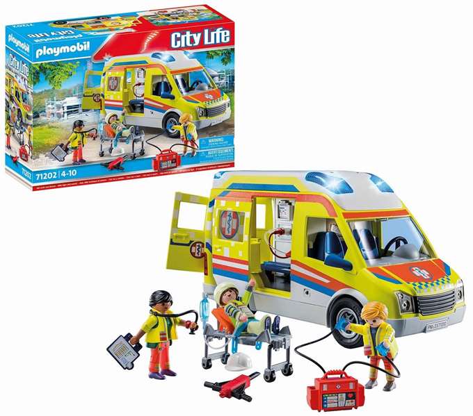 Playmobil Ambulance avec effets lumineux et sonores 71202 City Action