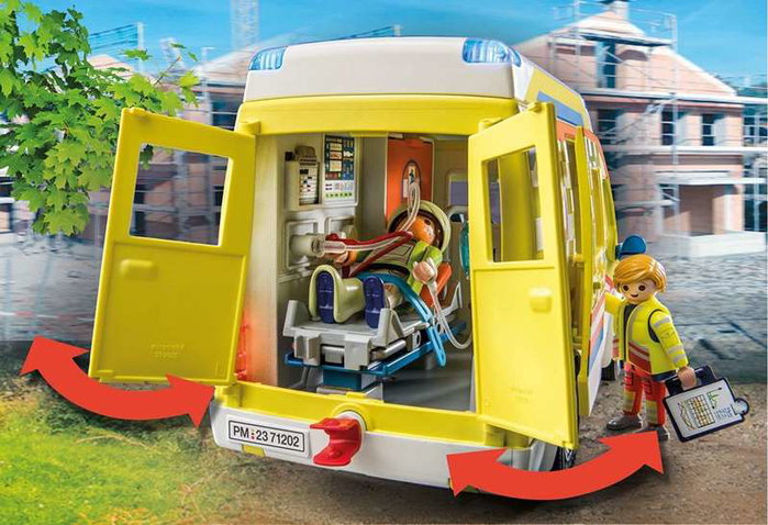 Playmobil Ambulance avec effets lumineux et sonores 71202 City Action