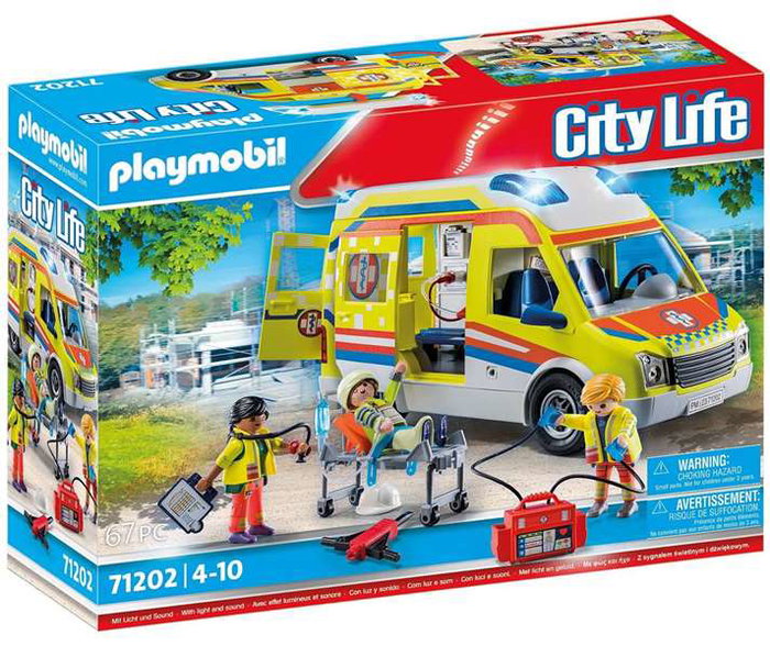 Playmobil Ambulance avec effets lumineux et sonores 71202 City Action