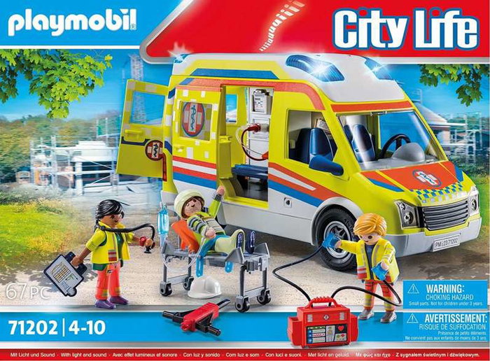 Playmobil Ambulance avec effets lumineux et sonores 71202 City Action