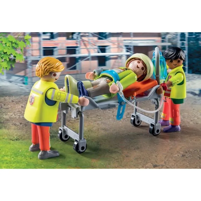 PLAYMOBIL 71202 Ambulance City Action avec effets lumineux et sonore - Les Secouristes