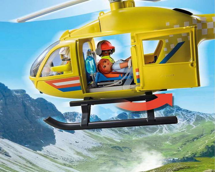 Playmobil Hélicoptère de secours 71203 City Life Rescue Helicopter