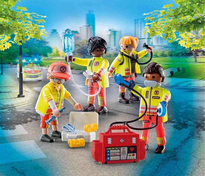 Playmobil City Life - Équipe de secours et de sauvetage - Jeu de figurines - 4 ans et plus