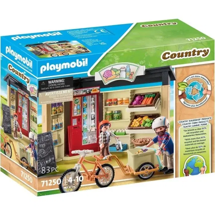 Playmobil 71250 Boutique de la Ferme Country - Ferme avec Vélo et Remorque - 83 Pièces - Jouet à Partir de 4 Ans Playmobil 71250 Boutique de la Ferme Country - Ferme avec Vélo et Remorque - 83 Pièces - Jouet à Partir de 4 Ans