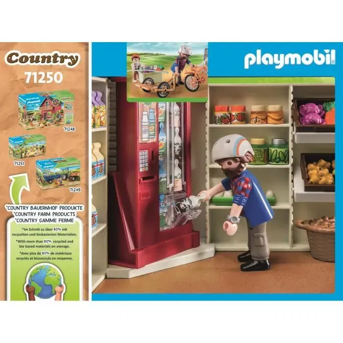 Playmobil 71250 Boutique de la Ferme Country - Ferme avec Vélo et Remorque - 83 Pièces - Jouet à Partir de 4 Ans Playmobil 71250 Boutique de la Ferme Country - Ferme avec Vélo et Remorque - 83 Pièces - Jouet à Partir de 4 Ans