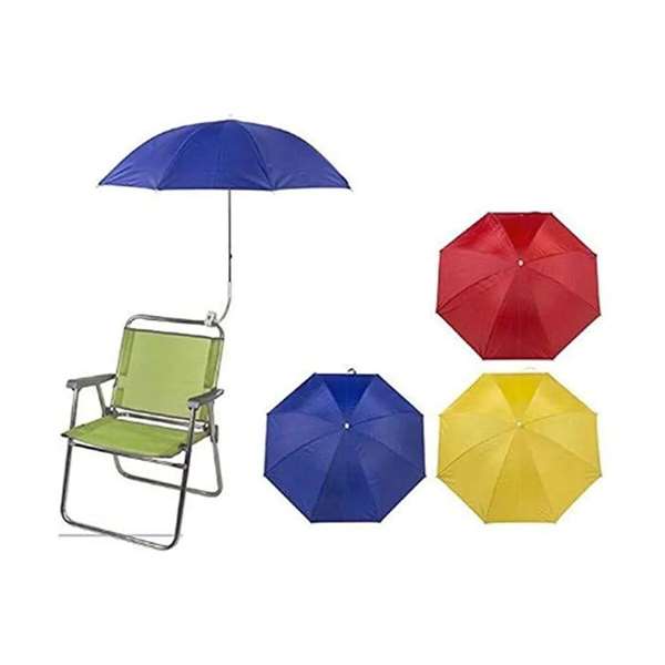 Color Baby - Parasol pour chaise de plage, protection UV 100 cm, modèle assorti aléatoirement, polyester oxford, couleurs jaune, bleu, rouge
