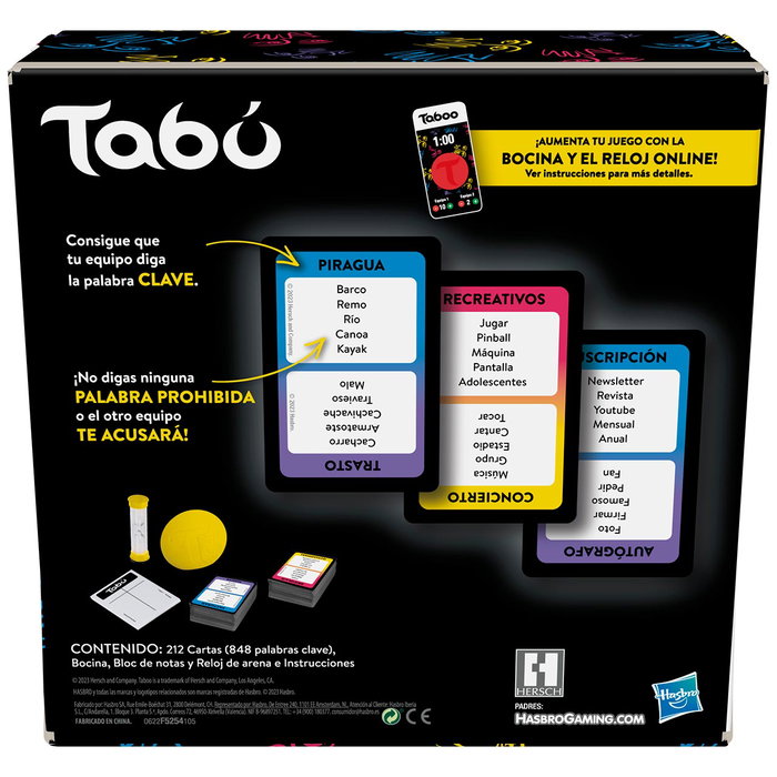 Hasbro Gaming Taboo Refresh F5254 - Jeu de société d'ambiance en espagnol - À partir de 14 ans