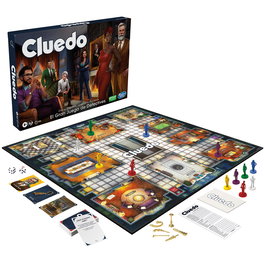 Hasbro Cluedo Refresh Jeu de société en espagnol, version actualisée avec nouveaux personnages et illustrations, à partir de 8 ans