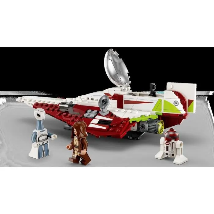 LEGO 75333 Star Wars Le Chasseur Jedi d'Obi-Wan Kenobi, Jeu de Construction avec Figurines Taun We et Droide