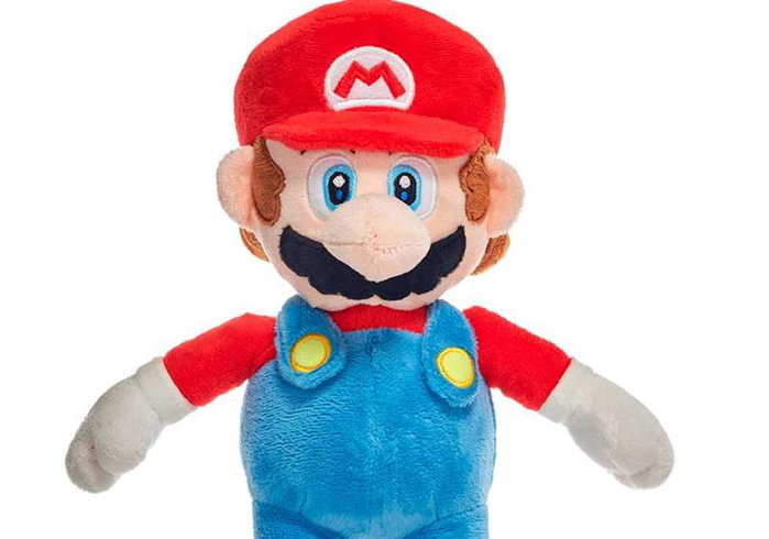 Play By Play Peluche Super Mario Bros 25cm en Velboa avec détails imprimés et brodés