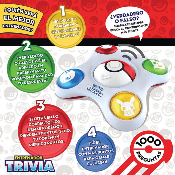 EDUCA BORRAS Jeu de société Trivia Pokémon - Jeu de questions réponses, 1 à 4 joueurs, à partir de 7 ans