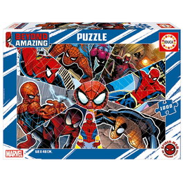 Educa Puzzle 1000 Pièces Spider-Man Beyond Amazing 19487 - Puzzle Adulte avec Image Marvel - Dimensions 68 x 48 cm - À partir de 14 Ans