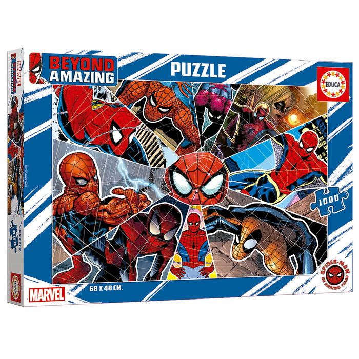 Educa Puzzle 1000 Pièces Spider-Man Beyond Amazing 19487 - Puzzle Adulte avec Image Marvel - Dimensions 68 x 48 cm - À partir de 14 Ans