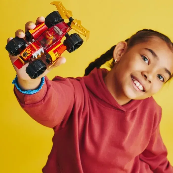 LEGO NINJAGO 71780 Voiture de Course Ninja de Kai - Évolution, Jouet Voiture 2-en-1 avec Minifigurine et 2 Katanas Dorés