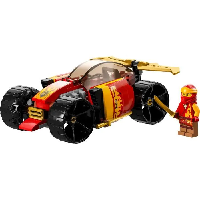 LEGO NINJAGO 71780 Voiture de Course Ninja de Kai - Évolution, Jouet Voiture 2-en-1 avec Minifigurine et 2 Katanas Dorés