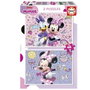 Educa Puzzle Minnie - Coffret de 2 Puzzles de 48 Pièces Chacun - Langue Espagnol et Anglais - Pour Enfants de 4 à 6 Ans