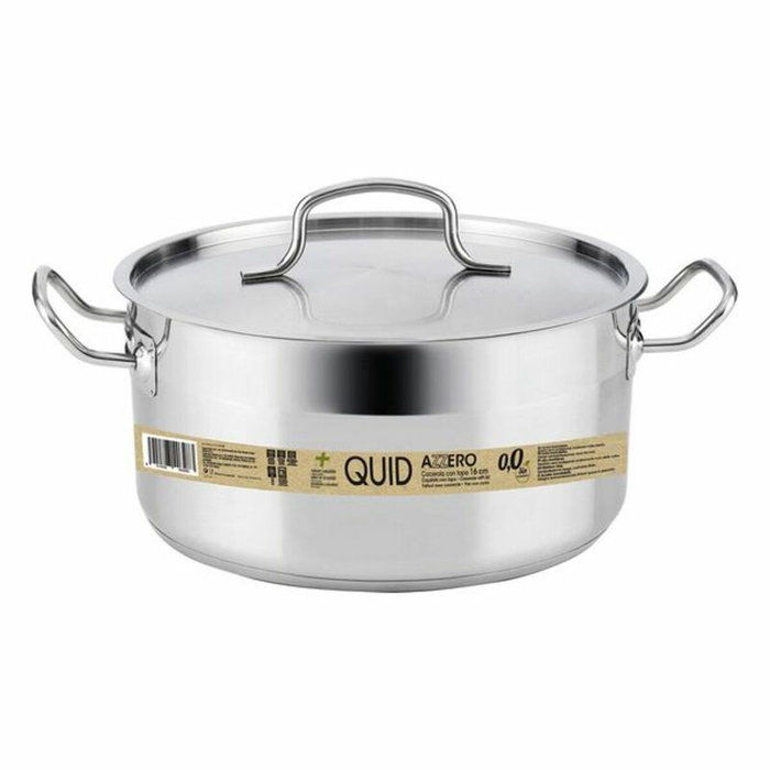 Quid Casserole avec Couvercle Azzero Acier Inoxydable 32 cm