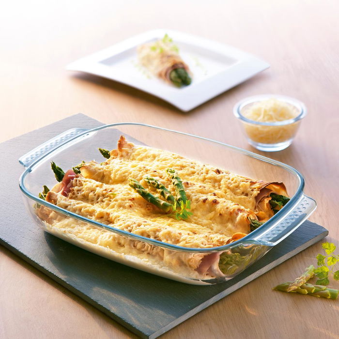 Pyrex Lot de 2 Fuentes Horno Boro Classic 39x27x8 cm en Verre Résistant pour Four Micro-ondes Congélateur