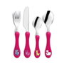 Amefa Set de 4 Couverts Enfants Bicolor Métal Brillant 4,5 cm-1,5 mm Facile à Nettoyer Durable