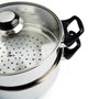 Quid Set Vaporera y Cacerola Acero Inoxidable Gastro Fresh 22 cm