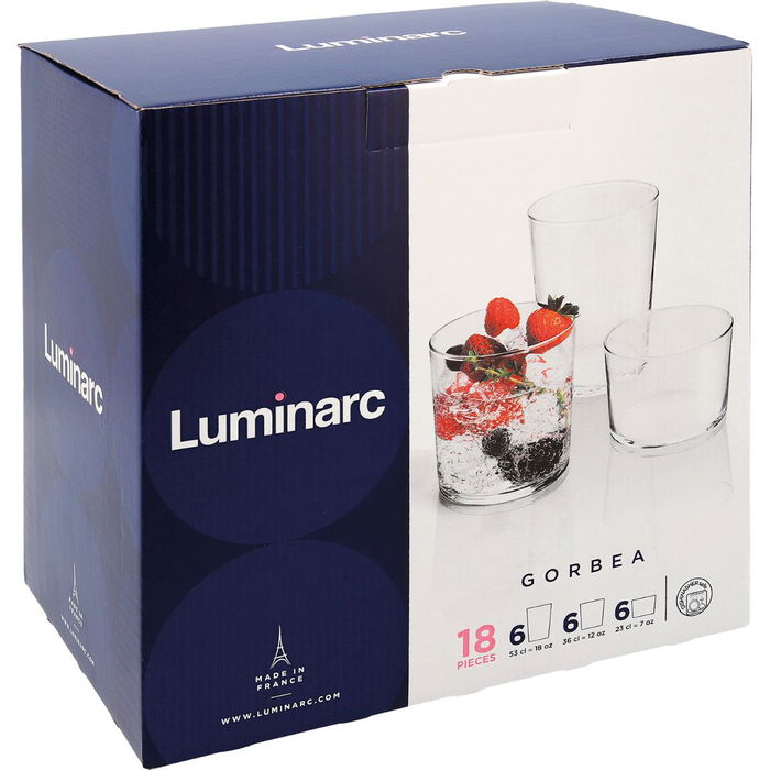 Set de Verres Luminarc Gorbea Transparent verre 6 Pièces (18 pcs) Set de Verres Luminarc Gorbea Transparent verre 6 Pièces (18 pcs)
