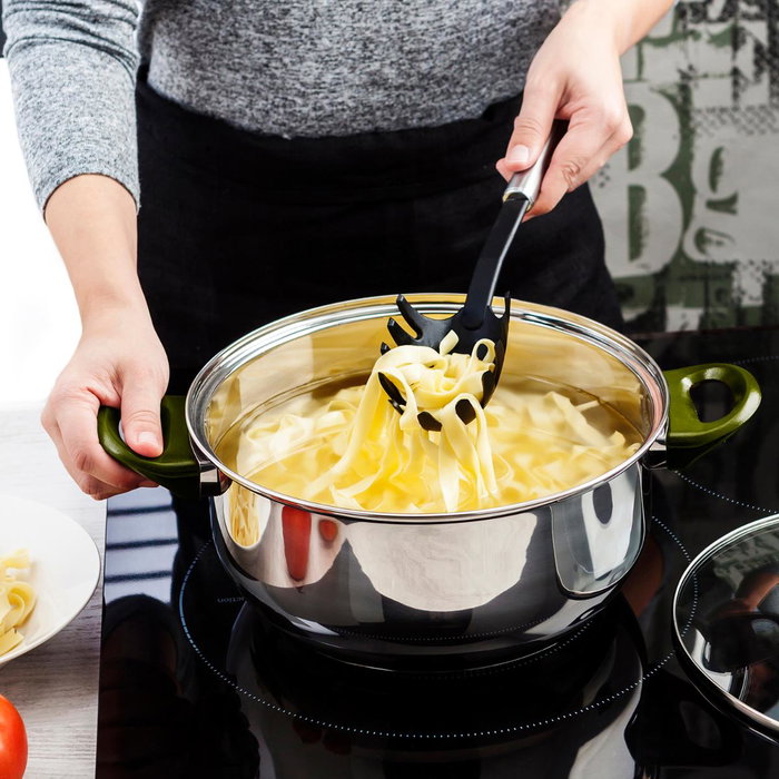 Quid Cucharón Acero Inoxidable Habitat 35x7x5 cm Negro