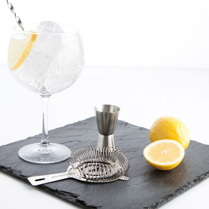 Koala Set 3 Piezas Gin Tonic Acero Inoxidable Mi Bar, 27 cm, 2 Y 4 cL