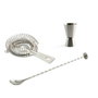 Koala Set 3 Piezas Gin Tonic Acero Inoxidable Mi Bar, 27 cm, 2 Y 4 cL