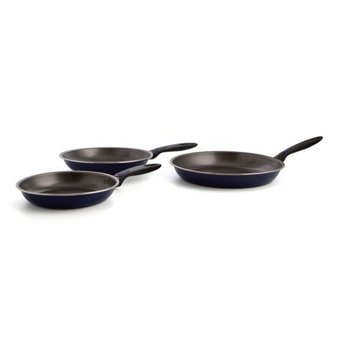Quid Set de 3 poêles en aluminium Nuit 20-24-28 cm, antiadhésives, avec poignées ergonomiques pour tous feux Quid Set de 3 poêles en aluminium Nuit 20-24-28 cm, antiadhésives, avec poignées ergonomiques pour tous feux