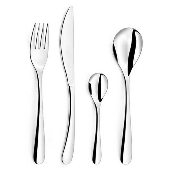 Amefa Set de 24 Couverts Nymphea Acier Inoxydable Brillant 27 cm Amefa Set de 24 Couverts Nymphea Acier Inoxydable Brillant 27 cm