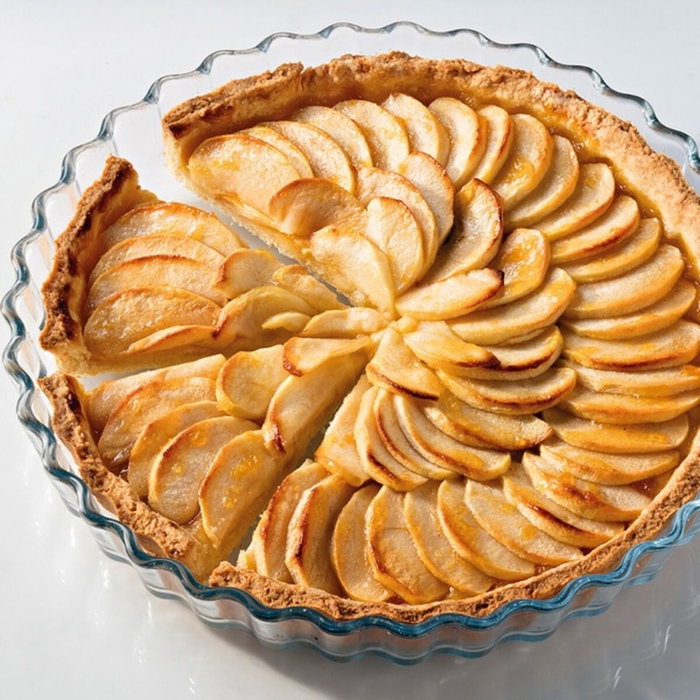 Ö Cuisine Moule à Tarte Rond Ondulé en Verre Résistant pour Four 28x28x4 cm